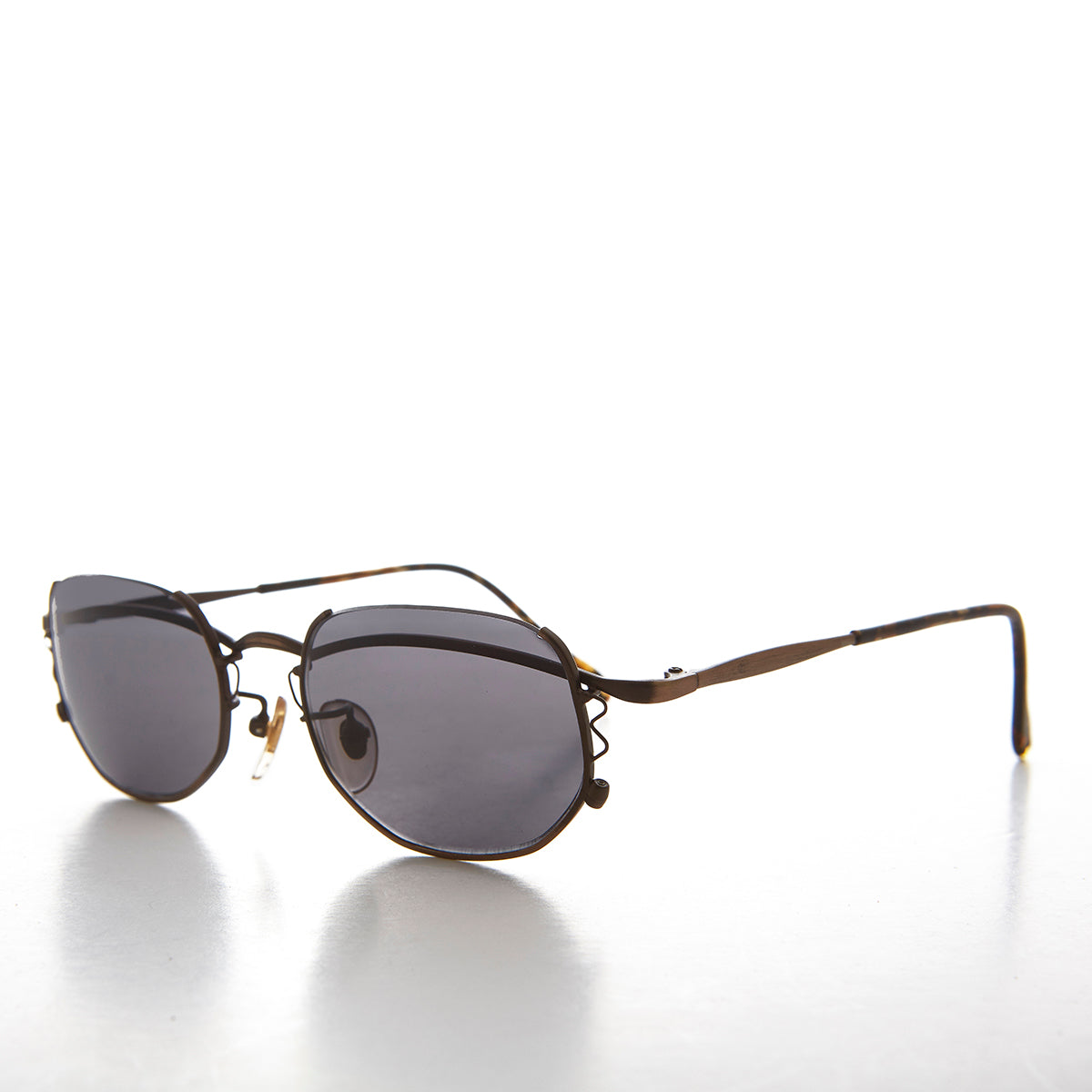 Semi-Rimless Cyber Core Vintage Sunglasses - Kaylen