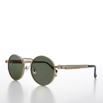 Round Silver Goth Steampunk Sunglass - Ivan 1