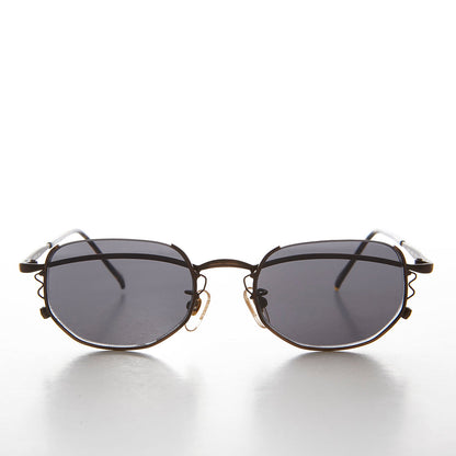 Semi-Rimless Cyber Core Vintage Sunglasses - Kaylen