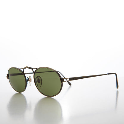 Oval Metal Steampunk Sunglass - Wyman