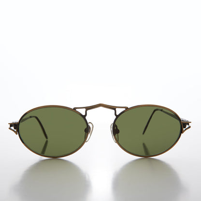Oval Metal Steampunk Sunglass - Wyman