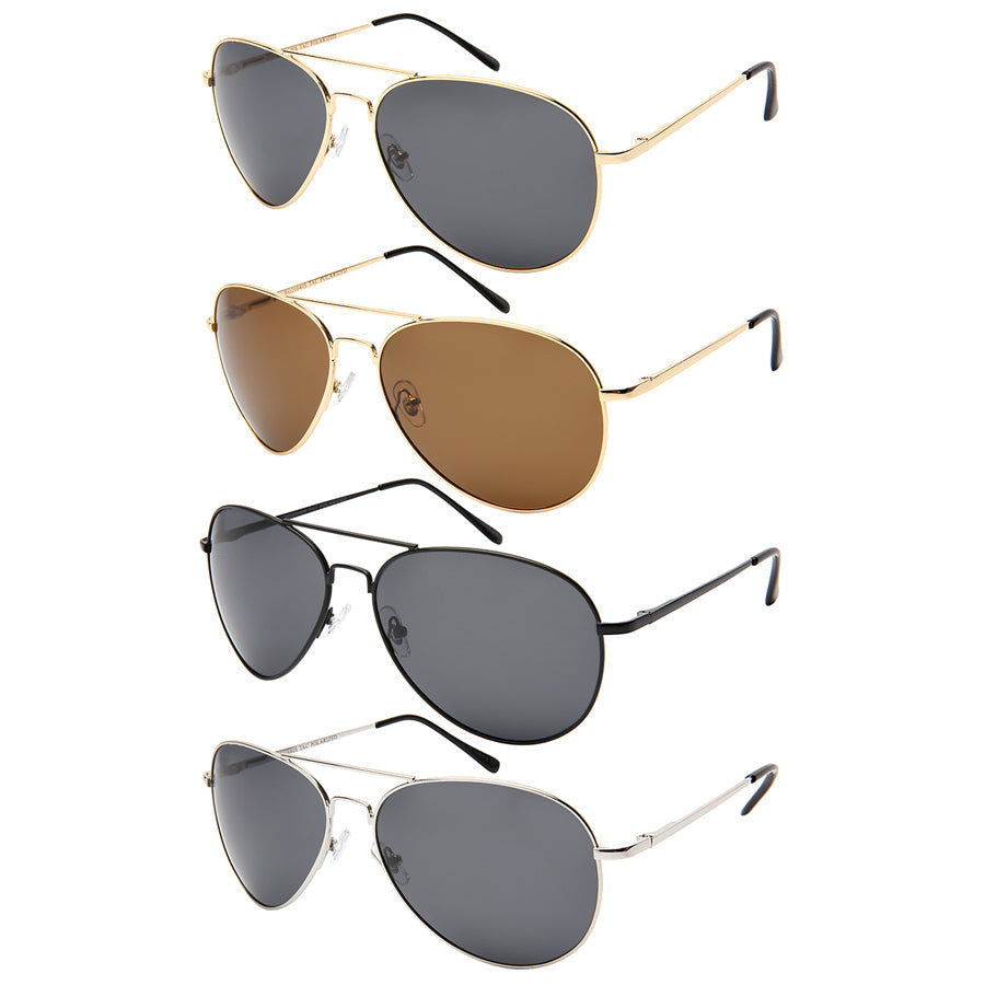 POLARIZED BIG&TALL AVIATOR UNISEX WHOLESALE SUNGLASSES BG20840S-P