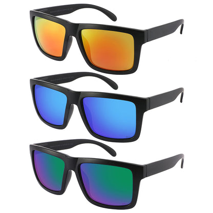 BIG AND TALL COLOR MIRROR SAFETY Z87+ SQUARE SUNGLASS WHOLESALE BG541129/REV